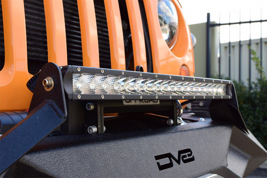 DV8 Offroad Single Row LED Light Bar w/ Chrome Face - 40in