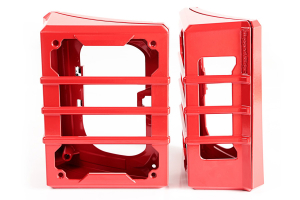 Rugged Ridge Elite Tail Light Guards, Red - JK