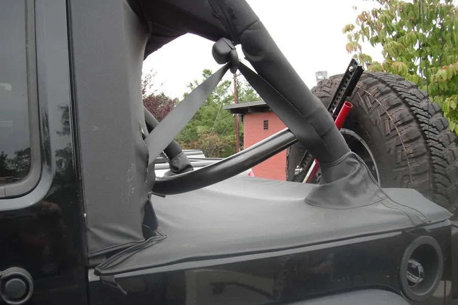 Rock Hard 4x4 Harness Bar Rear Seat - Bare - JK 4Dr