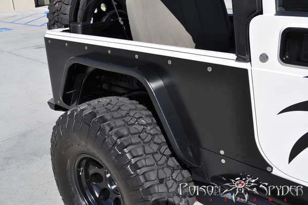 Poison Spyder DeFender 3in Weld-On Fender Flares Aluminum Bare - CJ