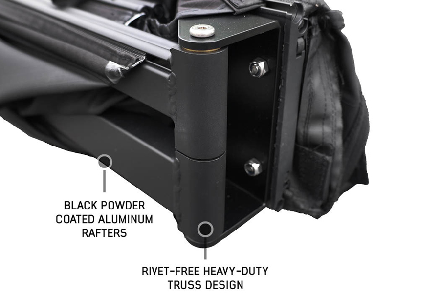 Overland Vehicle Systems XD Nomadic 315 Degree Awning - Black Fabric and Travel Cover 