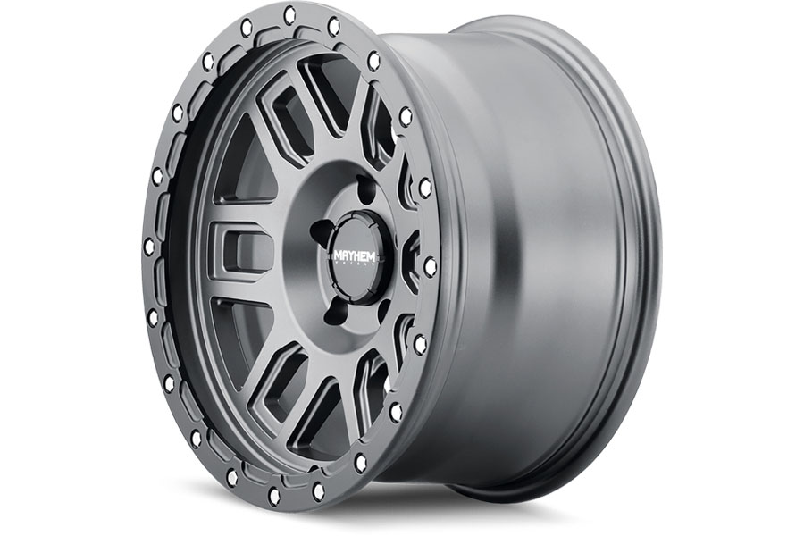 Dirty Life Mayhem Delta 8304 Series Wheel, 17x9 5x5 -12mm - Matte Gunmetal w/ Matte Black Lip - JT/JL/JK