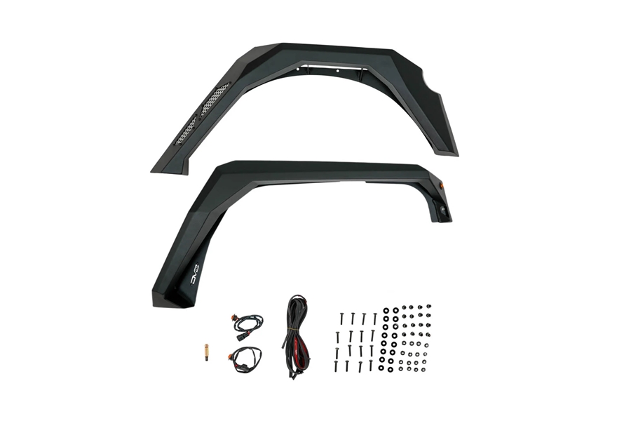 DV8 Front and Rear Armor Fender Flares - JK
