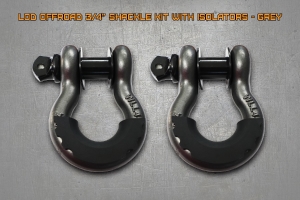 LOD Offroad 3/4in Shackle Kit with Isolators - Grey