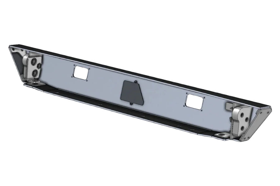 Next Venture Motorsports Rear Aluminum Frame Chop Bumper w/ Baja S2 Cutouts - Bare - JL