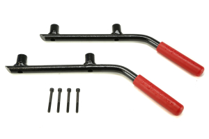 WD Automotive Grabars Rear Black w/Red Handles - JK 4dr