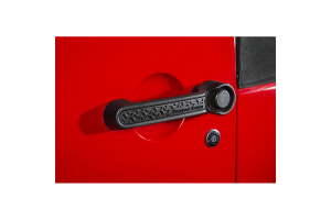 Rugged Ridge Door Handle Inserts, Black Tread - JK 2DR