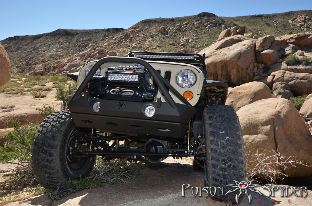 Poison Spyder Brawler Lite Front Skid Bare Steel - JK