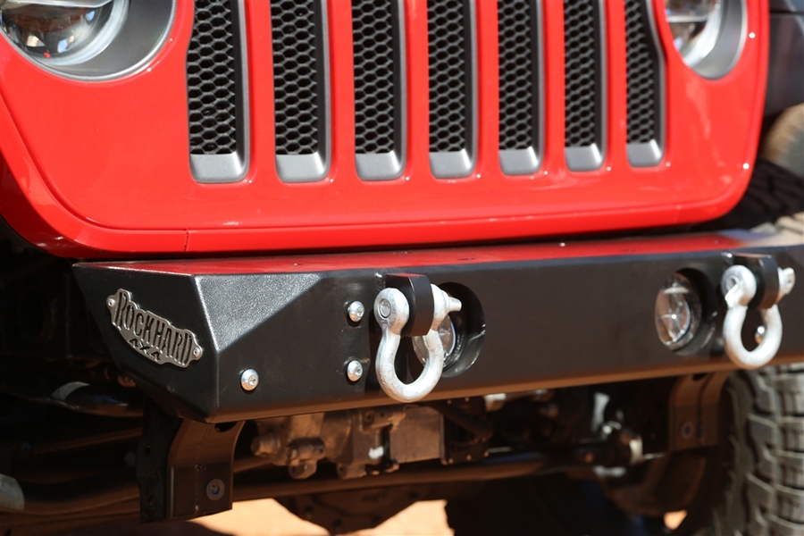 Rock Hard 4x4 Aluminum Freedom Series Grille-Width Stubby Front Bumper - JT/JL 
