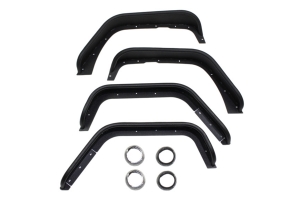 Fishbone Offroad Front and Rear Steel Tube Fenders - Black  - JK