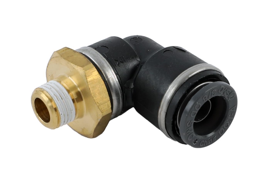 AccuAir Suspension 90Deg Swivel Elbow (3/8in DOT/PTC - 1/8in NPT) 