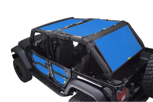 Dirty Dog 4x4 Sun Screen Front and Back Seats Blue - JK 4dr