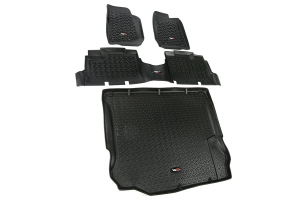 Rugged Ridge Floor Liner Kit, Black - JK 4DR 2011+