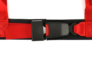 Corbeau 3-Point Double Release Harness Belt Red Bolt-in