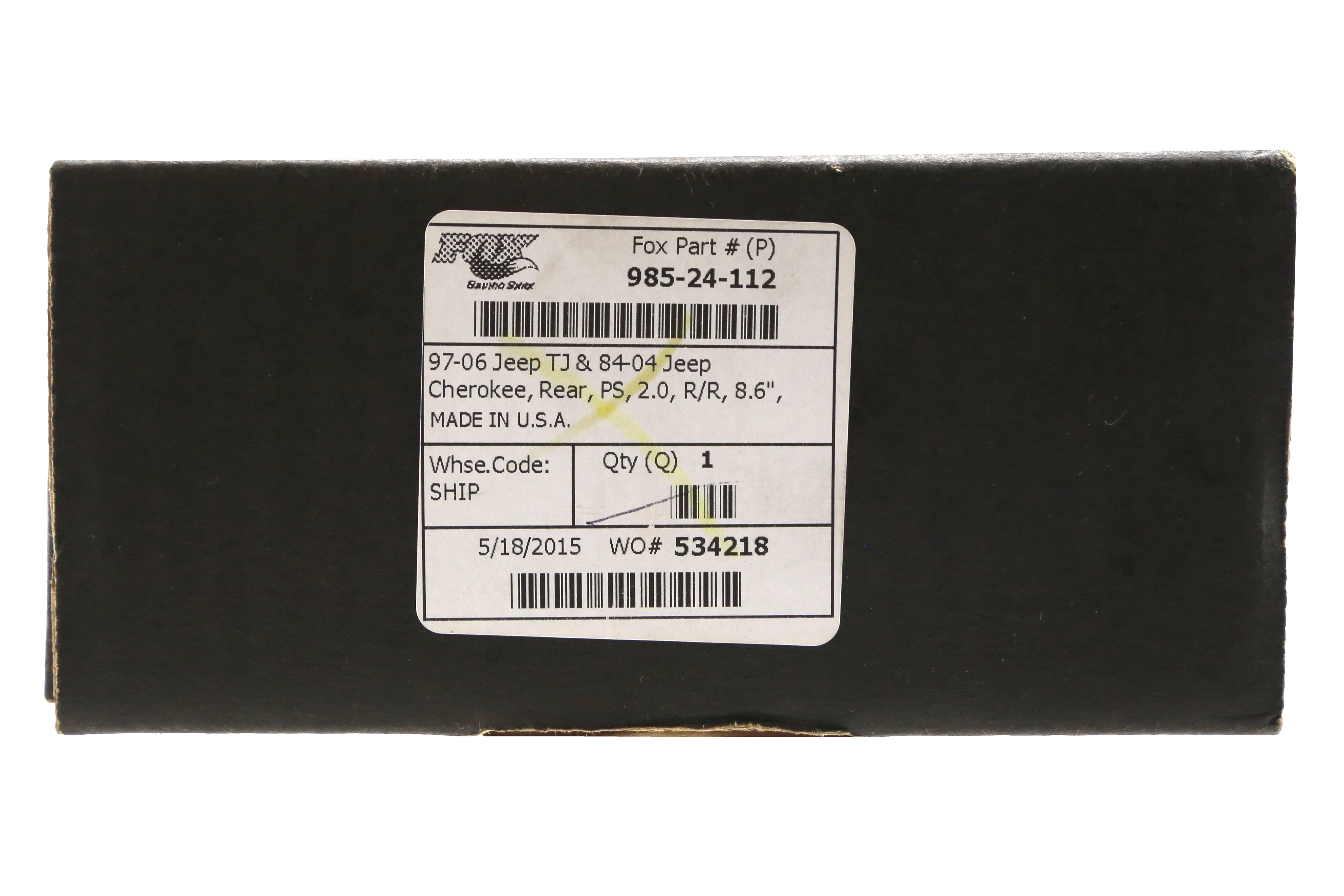 Fox 2.0 Performance Series Shock Rear 2.5-3.5in Lift - LJ/TJ/XJ