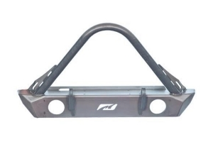 Motobilt Hatchet Series Front Bumper w/ Stinger and Fog Light Cutouts - Bare Steel  - JK 