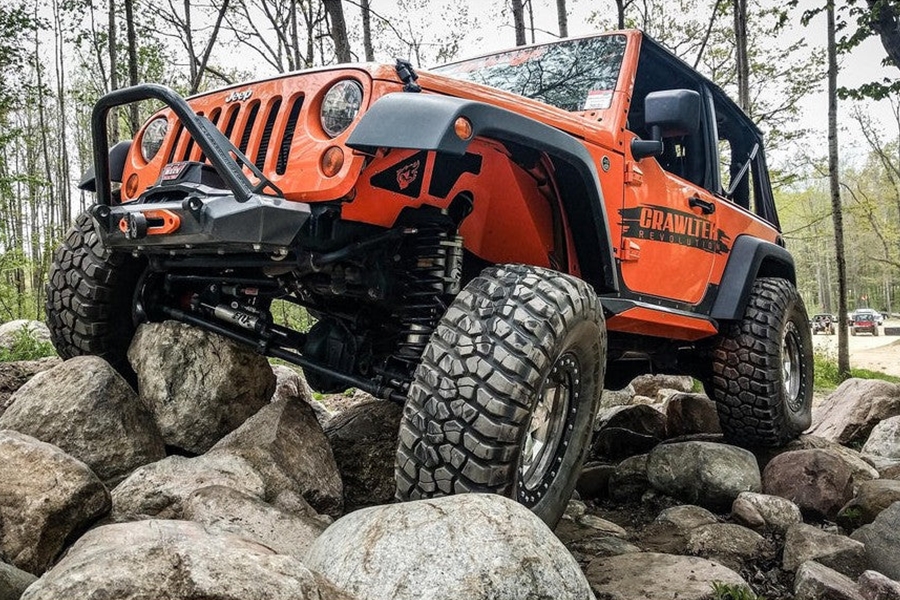 Crawltek Rocker Body Cladding Kit - Black - JK 2Dr