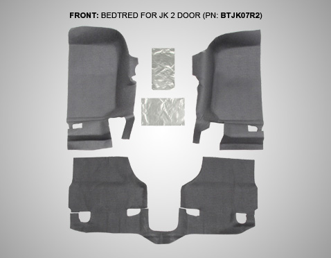 Bedrug BedTred Front Floor Kit  - JK 2dr 2011+