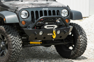 LOD Destroyer Shorty Front Bumper w/ Bull Bar Black Powder Coated - JK