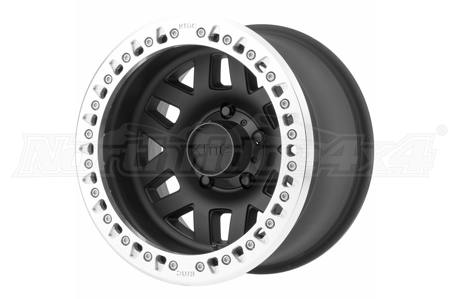 KMC Wheels KM229 Machete Beadlock Satin Black Wheel 17x9 5X5 - JT/JL/JK