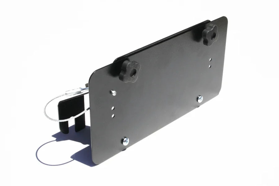 Rock Hard 4x4 Hawse Fairlead License Plate Mount w/ Cable Lanyard