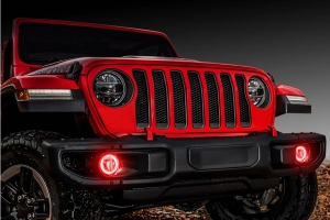 Oracle LED Surface-Mount Fog Light Halo Kit - Red - JT/JL and JK w/ Factory LEDs