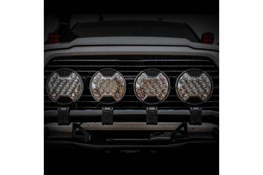 KC HiLiTES SlimLite 8in LED Light Shield, SAE Driving - Clear