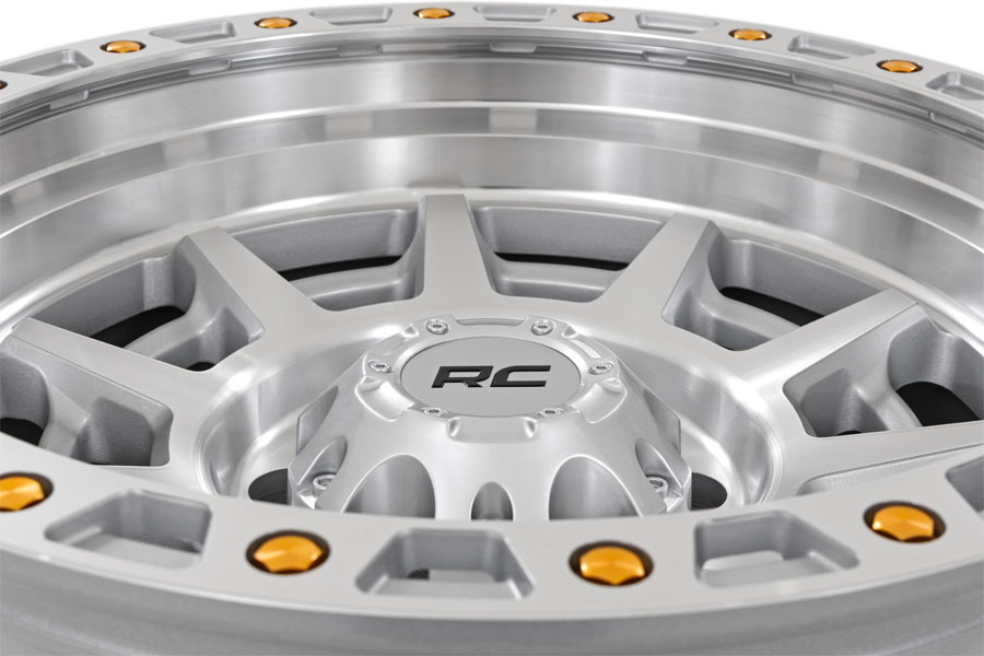 Rough Country 85 Series Wheel, 17x9 5x5 -12mm - Machined - JL/JK/JT