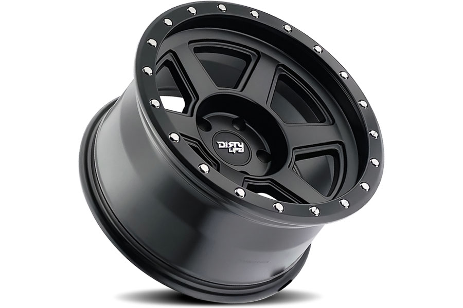 Dirty Life 9315 Compound Series Beadlock Wheel, 17x9 6x5.5 -38mm - Matte Black - JT/JL/JK
