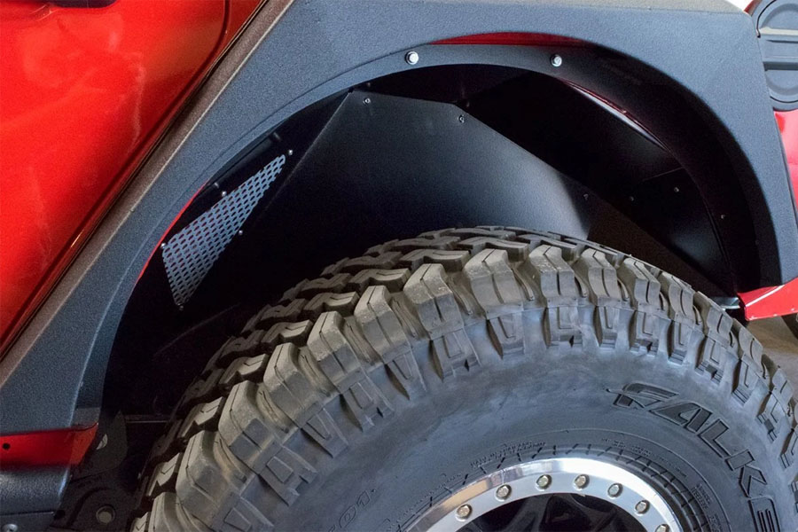 DV8 Offroad Rear Inner Fenders - Black - 2018-23 JL