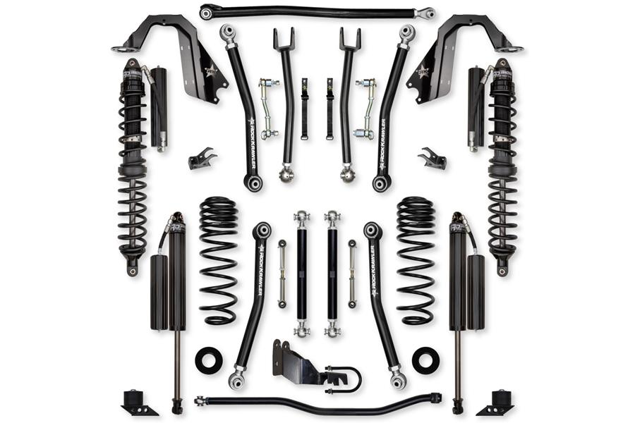 Rock Krawler 3.5in X-Factor Coilover Mid-Arm Lift Kit - Stage 1 ( Part Number: JL35XF-4XECS)