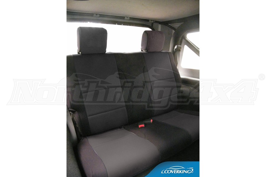 Coverking Neoprene Rear Seat Cover Solid Black Jeep Rubicon 2018
