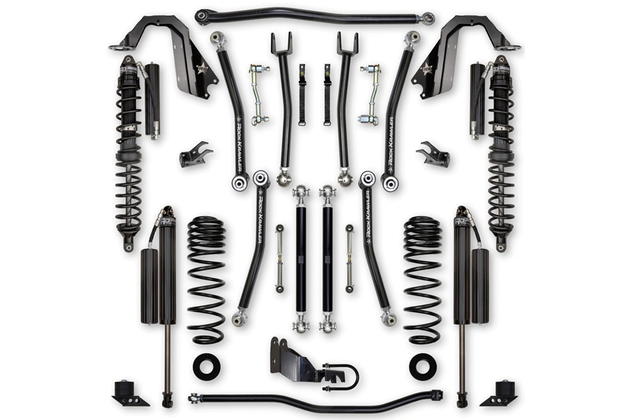Rock Krawler 3.5in X-Factor Coilover Mid-Arm Lift kit - Stage 1 ( Part Number: JL35XF-4DCS)
