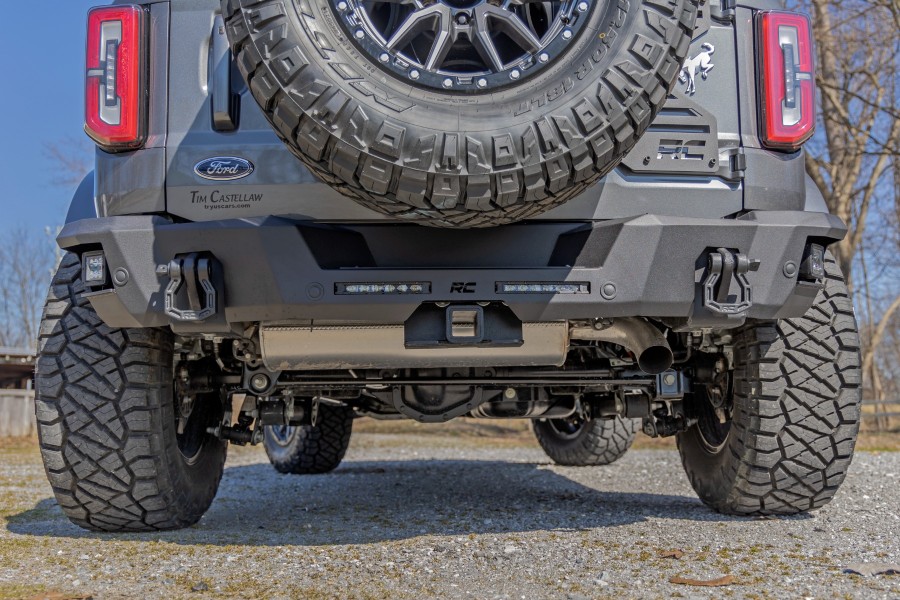 Rough Country Rear Bumper with 6in Slim Line LED Lights - Bronco 2021+