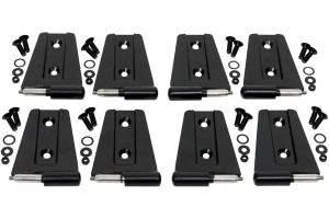 Kentrol 8-Pieces Door Hinge Set - Powdercoat Black  - JK 4Dr