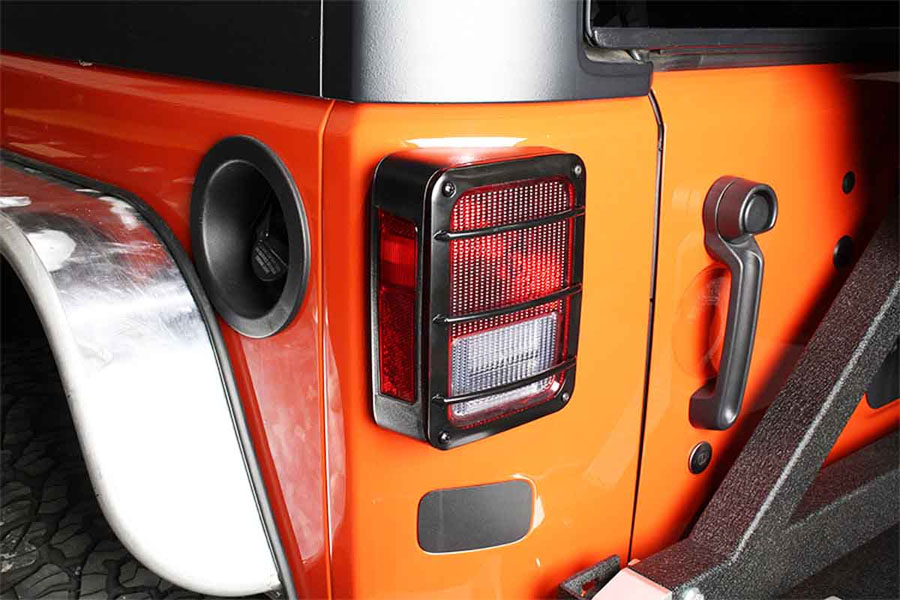 Kentrol Taillight Guard Pair - Black Powder Coat - JK