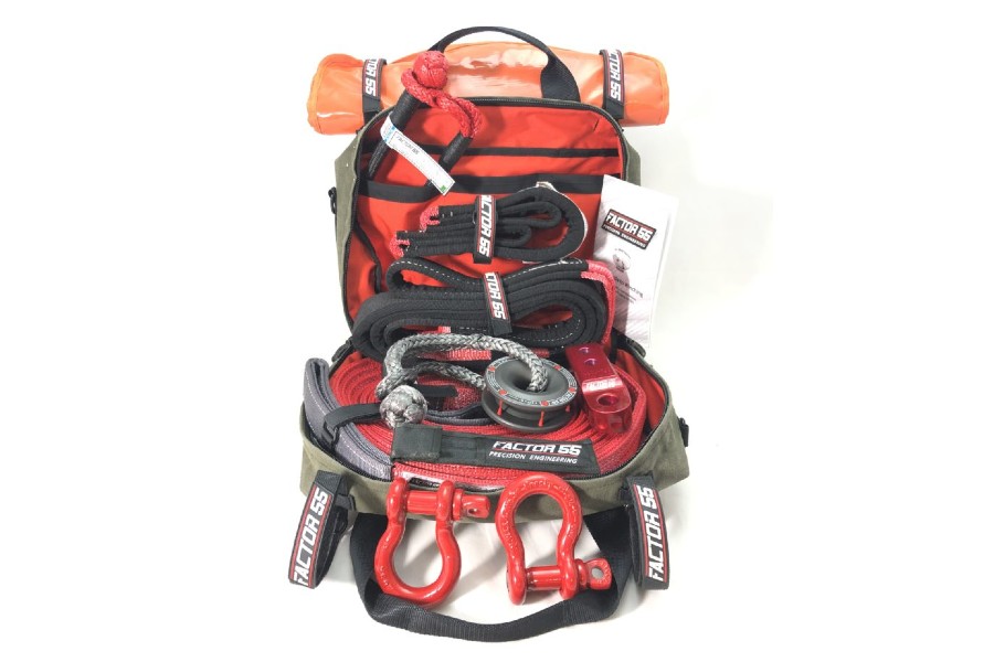 Factor 55 Vehicle Recovery Kit/Sawtooth, Medium, Red