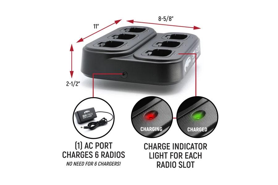 Rugged Radios GMR2 Handheld Radio 6-Pack Bank Charger