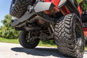 Rough Country Dual Outlet Performance Exhaust System - Black  - JK 3.6L and 3.8L Only