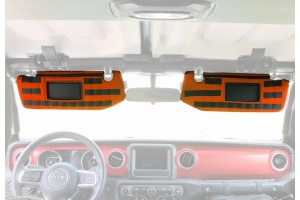 Bartact Visor Covers w/ PALS Webbing for MOLLE Attachments, Pair - Orange - JL - for Visors w/ Mirrors