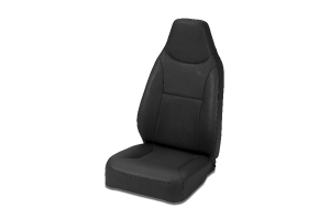 Bestop Trailmax II Standard Front Seat - All Vinyl, Black Crush - TJ/YJ/CJ7