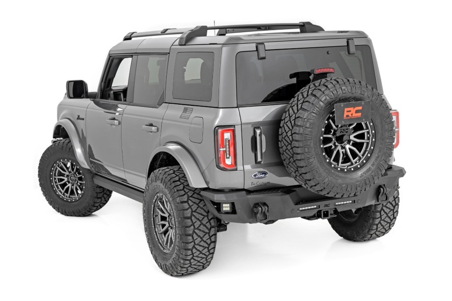 Rough Country Rear Bumper with 6in Slim Line LED Lights - Bronco 2021+