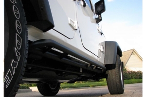 N-Fab RKR Step System Rock Rails, Textured Black - JK 4dr