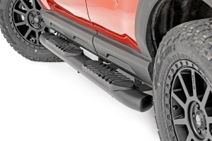 Rough Country Oval Nerf Steps - Black    - Bronco Sport 2021+