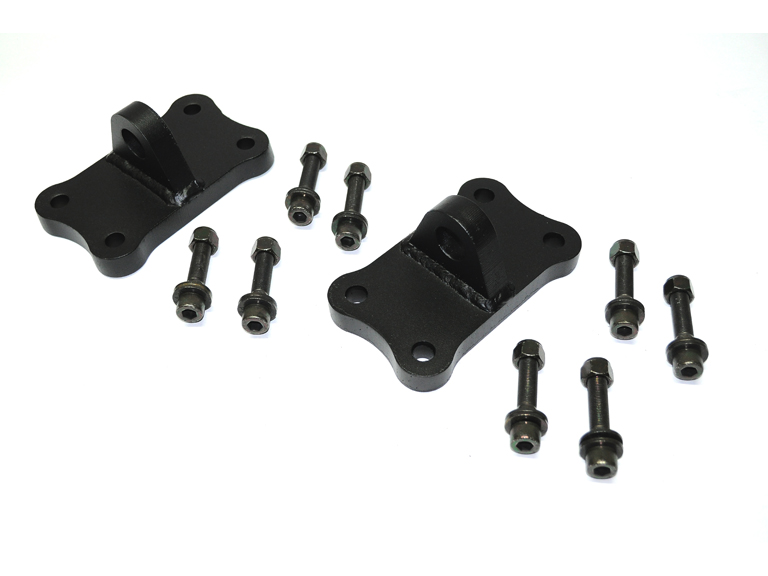 EVO Manufacturing D-Ring Mounts Front Black 1in - JT/JL/JK