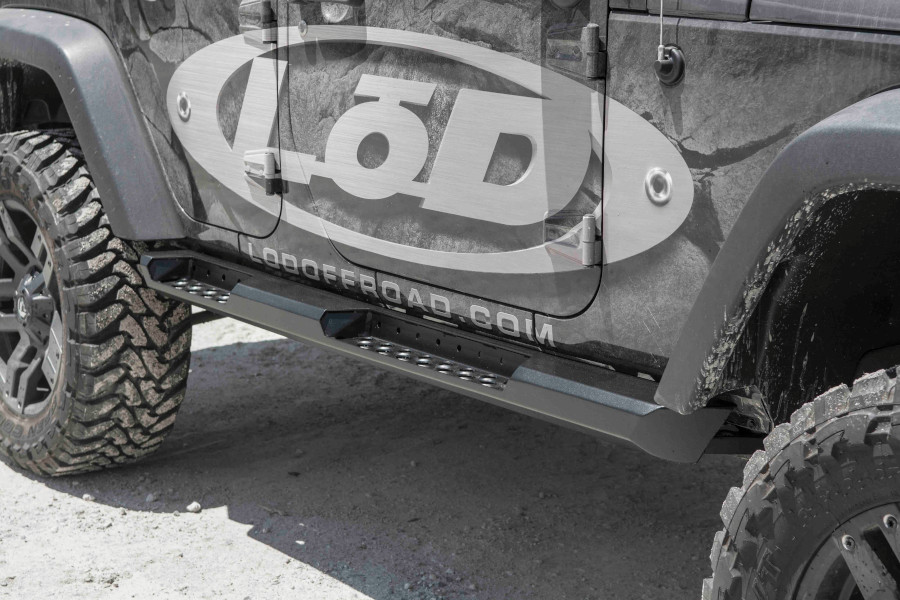 LOD Destroyer Rock Sliders, Powder Coated Black - JK 4DR