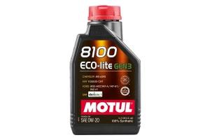 Motul 8100 Eco-Lite Gen3 0W-20 Synthetic Motor Oil - 1L