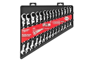 Milwaukee Tool 15pc Metric Flex Head Ratcheting Combination Wrench Kit