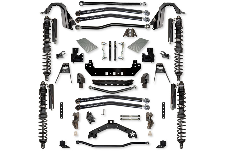 Rock Krawler 4.5in X-Factor X2 Coilover Long-Arm Lift Kit - Trail Runner Stage 1 ( Part Number: JL45X2LA-2TR)