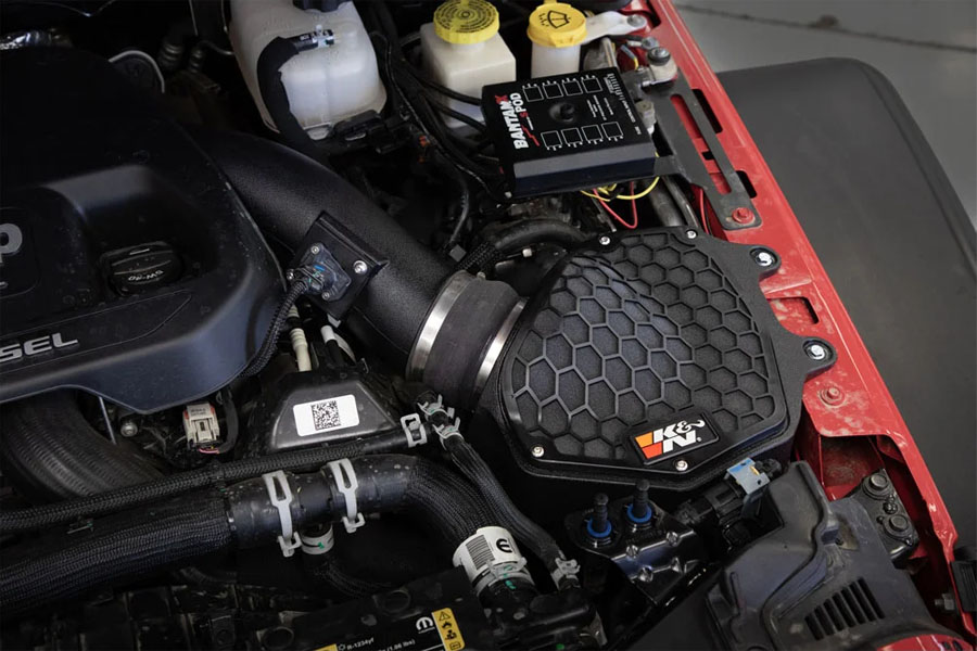 K&N Filters 63 Series Aircharger Cold Air Intake - High-Flow, Roto-Mold Tube - JL/JT Diesel